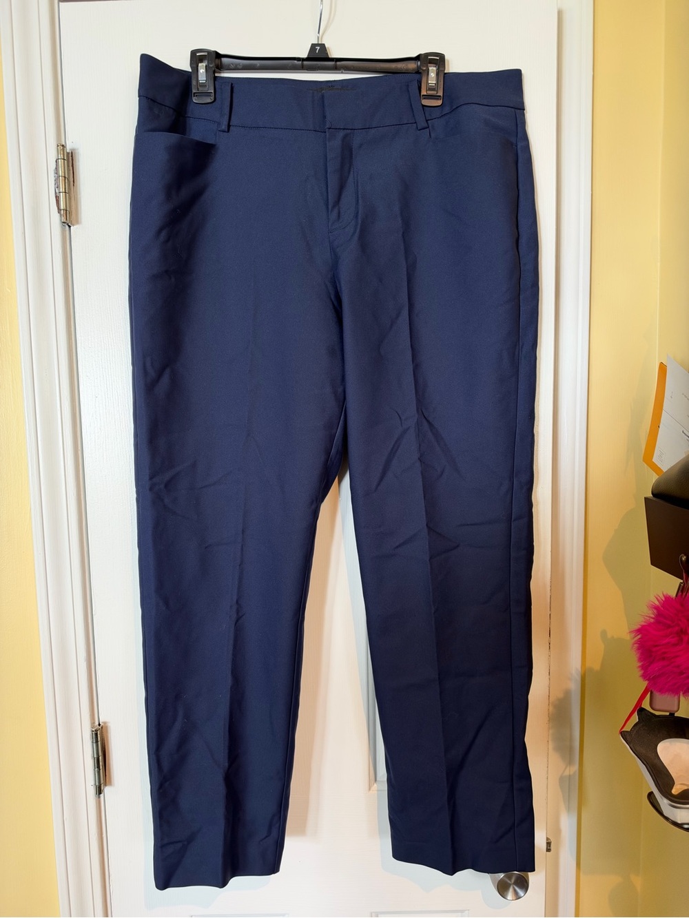 Eloquii Navy Straight-Leg Trousers